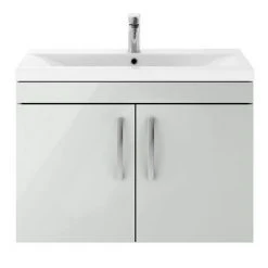 Brooklyn 800mm Grey Mist 2 Door Wall Hung Vanity Unit -Wall Hung Vanity Units Shop BWH82DGM ND1 460