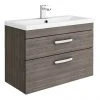Brooklyn 800mm Grey Avola 2 Drawer Wall Hung Vanity Unit 1 Brooklyn 800mm Grey Avola 2 Drawer Wall Hung Vanity Unit -Wall Hung Vanity Units Shop BWH8GA2D np