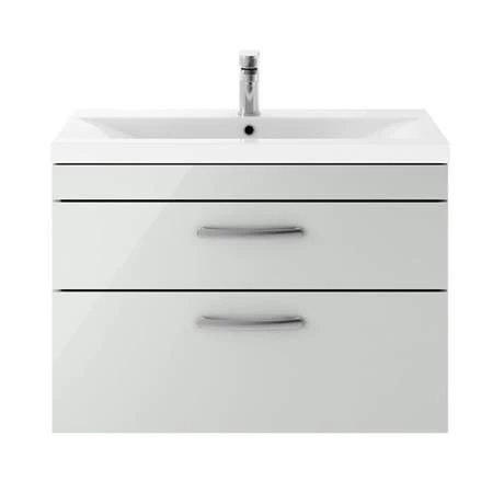 Brooklyn 800mm Grey Mist 2 Drawer Wall Hung Vanity Unit 6 Brooklyn 800mm Grey Mist 2 Drawer Wall Hung Vanity Unit - Image 4