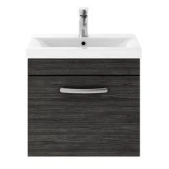 Brooklyn 500mm Black Wall Hung Vanity Unit - Single Drawer 10 Brooklyn 500mm Black Wall Hung Vanity Unit - Single Drawer -Wall Hung Vanity Units Shop BWHSD5BLK d1 460