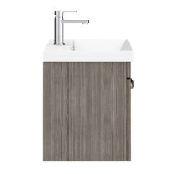 Brooklyn 500 Grey Avola Wall Hung 1-Drawer Vanity Unit with Thin-Edge Basin -Wall Hung Vanity Units Shop BWHSD5GATE n d1 460