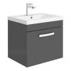 Brooklyn 500mm Gloss Grey Wall Hung 1-Drawer Vanity Unit 2 Brooklyn 500mm Gloss Grey Wall Hung 1-Drawer Vanity Unit -Wall Hung Vanity Units Shop BWHSD5GG np