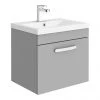 Brooklyn 500mm Grey Mist Wall Hung 1-Drawer Vanity Unit 2 Brooklyn 500mm Grey Mist Wall Hung 1-Drawer Vanity Unit -Wall Hung Vanity Units Shop BWHSD5GM p