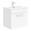 Brooklyn 500mm Gloss White Wall Hung 1-Drawer Vanity Unit 1 Brooklyn 500mm Gloss White Wall Hung 1-Drawer Vanity Unit -Wall Hung Vanity Units Shop BWHSD5WHT p