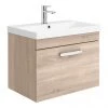 Brooklyn 600 Natural Oak Wall Hung 1-Drawer Vanity Unit with Thin-Edge Basin 1 Brooklyn 600 Natural Oak Wall Hung 1-Drawer Vanity Unit with Thin-Edge Basin -Wall Hung Vanity Units Shop BWHSD6OAKTE p