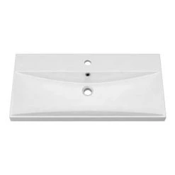Brooklyn 800 Gloss White Wall Hung 1-Drawer Vanity Unit with Thin-Edge Basin -Wall Hung Vanity Units Shop BWHSD8WHTTE d1 460