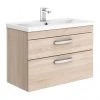 Brooklyn 800mm Natural Oak 2 Drawer Wall Hung Vanity Unit -Wall Hung Vanity Units Shop Brooklyn 800mm Natural Oak 2 Drawer Wall Hung Vanity Unit p