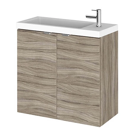 Hudson Reed 600mm Driftwood Wall Hung Compact Unit & Basin 3 Hudson Reed 600mm Driftwood Wall Hung Compact Unit & Basin