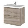 Hudson Reed 600mm Driftwood Full Depth Wall Hung 2-Drawer Unit & Basin -Wall Hung Vanity Units Shop CBI230 P1