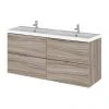 Hudson Reed 1200mm Driftwood Full Depth Wall Hung 4-Drawer Unit & Double Basin 1 Hudson Reed 1200mm Driftwood Full Depth Wall Hung 4-Drawer Unit & Double Basin -Wall Hung Vanity Units Shop CBI232 P