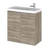 Hudson Reed 500mm Driftwood Wall Hung Compact Unit & Basin -Wall Hung Vanity Units Shop CBI238 P