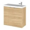 Hudson Reed 600mm Natural Oak Wall Hung Compact Unit & Basin 2 Hudson Reed 600mm Natural Oak Wall Hung Compact Unit & Basin -Wall Hung Vanity Units Shop CBI329 P