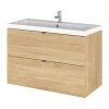 Hudson Reed Fusion 800mm Natural Oak Full Depth Wall Hung 2-Drawer Unit & Basin 1 Hudson Reed Fusion 800mm Natural Oak Full Depth Wall Hung 2-Drawer Unit & Basin -Wall Hung Vanity Units Shop CBI331 P