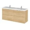 Hudson Reed 1200mm Natural Oak Full Depth Wall Hung Unit & Double Basin 1 Hudson Reed 1200mm Natural Oak Full Depth Wall Hung Unit & Double Basin -Wall Hung Vanity Units Shop CBI333 P
