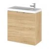Hudson Reed 500mm Natural Oak Wall Hung Compact Unit & Basin 1 Hudson Reed 500mm Natural Oak Wall Hung Compact Unit & Basin -Wall Hung Vanity Units Shop CBI338 P