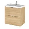 Hudson Reed Fusion 500mm Natural Oak Full Depth Wall Hung 2-Drawer Unit & Basin 2 Hudson Reed Fusion 500mm Natural Oak Full Depth Wall Hung 2-Drawer Unit & Basin -Wall Hung Vanity Units Shop CBI341 P