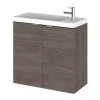 Hudson Reed 600mm Grey Avola Wall Hung Compact Unit & Basin 2 Hudson Reed 600mm Grey Avola Wall Hung Compact Unit & Basin -Wall Hung Vanity Units Shop CBI529 P