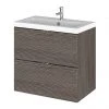 Hudson Reed 600mm Grey Avola Full Depth Wall Hung 2-Drawer Unit & Basin 1 Hudson Reed 600mm Grey Avola Full Depth Wall Hung 2-Drawer Unit & Basin -Wall Hung Vanity Units Shop CBI530 P
