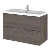 Hudson Reed Fusion 800mm Grey Avola Full Depth Wall Hung 2-Drawer Unit & Basin 2 Hudson Reed Fusion 800mm Grey Avola Full Depth Wall Hung 2-Drawer Unit & Basin -Wall Hung Vanity Units Shop CBI531 P