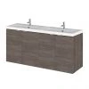Hudson Reed 1200mm Grey Avola Full Depth Wall Hung Unit & Double Basin 1 Hudson Reed 1200mm Grey Avola Full Depth Wall Hung Unit & Double Basin -Wall Hung Vanity Units Shop CBI533 P
