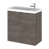 Hudson Reed 500mm Grey Avola Wall Hung Compact Unit & Basin 2 Hudson Reed 500mm Grey Avola Wall Hung Compact Unit & Basin -Wall Hung Vanity Units Shop CBI538 P