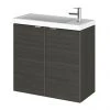 Hudson Reed 600mm Hacienda Black Wall Hung Compact Unit & Basin 2 Hudson Reed 600mm Hacienda Black Wall Hung Compact Unit & Basin -Wall Hung Vanity Units Shop CBI629 P