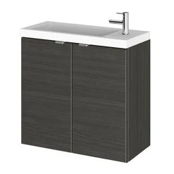 Hudson Reed 600mm Hacienda Black Wall Hung Compact Unit & Basin