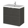 Hudson Reed 600mm Hacienda Black Full Depth Wall Hung 2-Door Unit & Basin 2 Hudson Reed 600mm Hacienda Black Full Depth Wall Hung 2-Door Unit & Basin -Wall Hung Vanity Units Shop CBI636 P