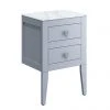 Crosswater Canvass Storm Grey Matt 485mm Double Drawer Unit with Carrara Marble Effect Worktop 1 Crosswater Canvass Storm Grey Matt 485mm Double Drawer Unit with Carrara Marble Effect Worktop -Wall Hung Vanity Units Shop CV485WLSG P