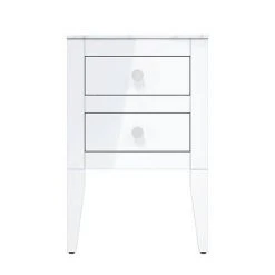 Crosswater Canvass White Gloss 485mm Double Drawer Unit with Carrara Marble Effect Worktop 7 Crosswater Canvass White Gloss 485mm Double Drawer Unit with Carrara Marble Effect Worktop -Wall Hung Vanity Units Shop CV485WLWG D2 460