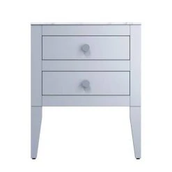 Crosswater Canvass Storm Grey Matt 600mm Double Drawer Unit with Carrara Marble Effect Worktop 7 Crosswater Canvass Storm Grey Matt 600mm Double Drawer Unit with Carrara Marble Effect Worktop -Wall Hung Vanity Units Shop CV600WLSG D1 460
