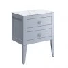 Crosswater Canvass Storm Grey Matt 600mm Double Drawer Unit with Carrara Marble Effect Worktop 1 Crosswater Canvass Storm Grey Matt 600mm Double Drawer Unit with Carrara Marble Effect Worktop -Wall Hung Vanity Units Shop CV600WLSG P