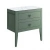 Crosswater Canvass Sage Green 700mm Double Drawer Unit with Carrara Marble Effect Worktop 2 Crosswater Canvass Sage Green 700mm Double Drawer Unit with Carrara Marble Effect Worktop -Wall Hung Vanity Units Shop CV700WLSGR P