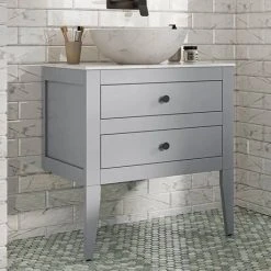 Crosswater Canvass Storm Grey Matt 700mm Double Drawer Unit with Carrara Marble Effect Worktop 9 Crosswater Canvass Storm Grey Matt 700mm Double Drawer Unit with Carrara Marble Effect Worktop -Wall Hung Vanity Units Shop CV700WLSG D3 460