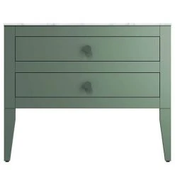 Crosswater Canvass Sage Green 900mm Double Drawer Unit with Carrara Marble Effect Worktop 7 Crosswater Canvass Sage Green 900mm Double Drawer Unit with Carrara Marble Effect Worktop -Wall Hung Vanity Units Shop CV900WLSGR D2 460
