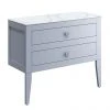 Crosswater Canvass Storm Grey Matt 900mm Double Drawer Unit with Carrara Marble Effect Worktop 2 Crosswater Canvass Storm Grey Matt 900mm Double Drawer Unit with Carrara Marble Effect Worktop -Wall Hung Vanity Units Shop CV900WLSG P