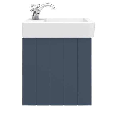 Chatsworth Traditional Blue 560mm 2 Drawer Wall Hung Vanity 6 Chatsworth Traditional Blue 560mm 2 Drawer Wall Hung Vanity - Image 4