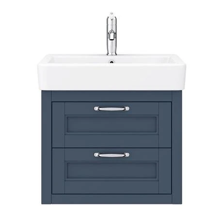 Chatsworth Traditional Blue 560mm 2 Drawer Wall Hung Vanity 7 Chatsworth Traditional Blue 560mm 2 Drawer Wall Hung Vanity - Image 5