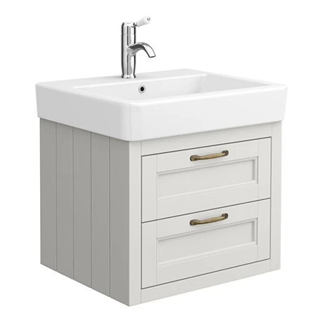 Chatsworth Traditional Grey 560mm 2 Drawer Wall Hung Vanity 3 Chatsworth Traditional Grey 560mm 2 Drawer Wall Hung Vanity