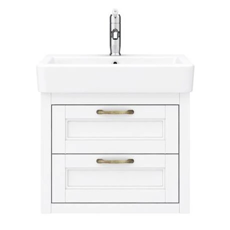 Chatsworth Traditional White 560mm 2 Drawer Wall Hung Vanity 6 Chatsworth Traditional White 560mm 2 Drawer Wall Hung Vanity - Image 4