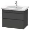 Duravit DuraStyle 800mm 2-Drawer Wall Mounted Vanity Unit - Graphite Matt 1 Duravit DuraStyle 800mm 2-Drawer Wall Mounted Vanity Unit - Graphite Matt -Wall Hung Vanity Units Shop DDS2800GM P