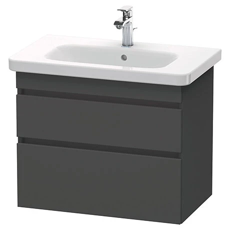 Duravit DuraStyle 800mm 2-Drawer Wall Mounted Vanity Unit - Graphite Matt 3 Duravit DuraStyle 800mm 2-Drawer Wall Mounted Vanity Unit - Graphite Matt