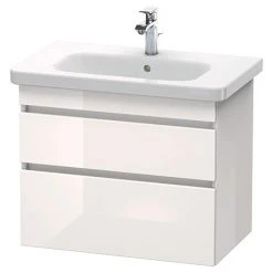 Duravit DuraStyle 800mm 2-Drawer Wall Mounted Vanity Unit - White High Gloss