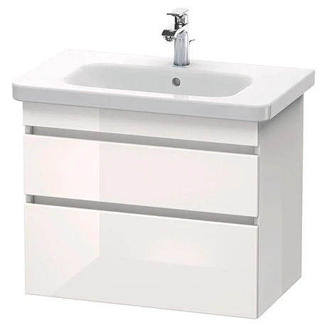 Duravit DuraStyle 800mm 2-Drawer Wall Mounted Vanity Unit - White High Gloss 3 Duravit DuraStyle 800mm 2-Drawer Wall Mounted Vanity Unit - White High Gloss