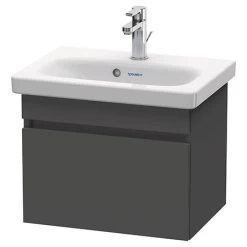 Duravit DuraStyle 550mm 1-Drawer Wall Mounted Vanity Unit - Graphite Matt