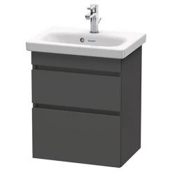 Duravit DuraStyle 550mm 2-Drawer Wall Mounted Vanity Unit - Graphite Matt