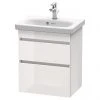 Duravit DuraStyle 550mm 2-Drawer Wall Mounted Vanity Unit - White High Gloss -Wall Hung Vanity Units Shop DDS550GW P
