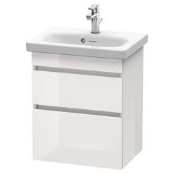 Duravit DuraStyle 550mm 2-Drawer Wall Mounted Vanity Unit - White High Gloss