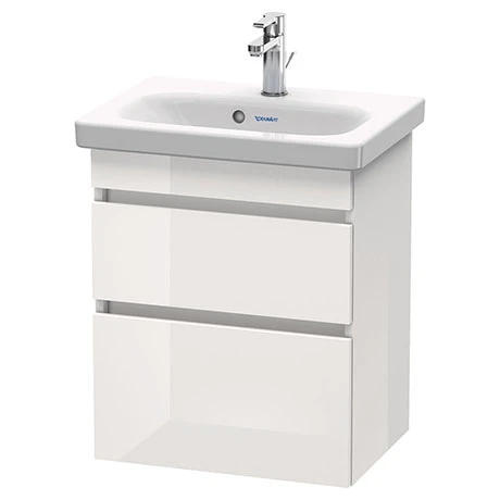 Duravit DuraStyle 550mm 2-Drawer Wall Mounted Vanity Unit - White High Gloss 3 Duravit DuraStyle 550mm 2-Drawer Wall Mounted Vanity Unit - White High Gloss