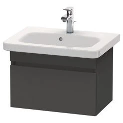 Duravit DuraStyle 635mm 1-Drawer Wall Mounted Vanity Unit - Graphite Matt